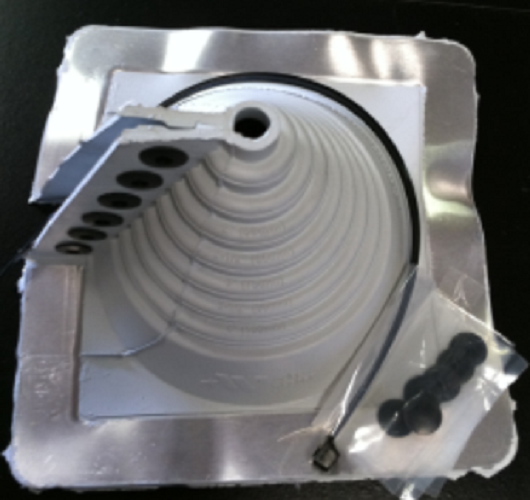 Retrofit Pipe Flashings for Electrical Conduit in Metal Roofing