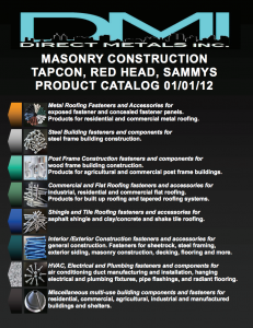 DMI 2012 Masonry Anchors Tapcon SAMMYS' Products and ITW Redhead
