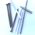 low profile head masonry fastener, XLP*CON , XLPCON , white window screws