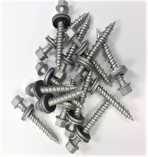 woodzip #10 post frame screw, economy fastener with miami dade listing, coated roofing screw