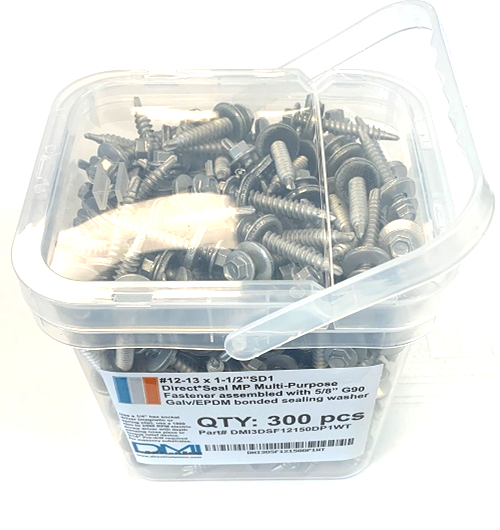 roofing fasteners in pails, all purposes hex with washer screws