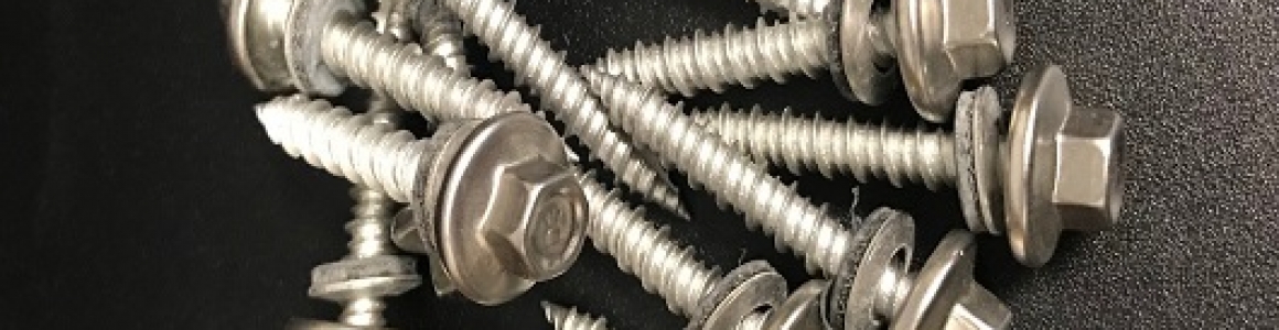 #12 WoodZIP SCAMP SSC 304 Stainless Steel Cap Head Premium Metal Roofing Fastener SS CAP 5V Screw, Miami Dade County Listing # L19-0219.02 for wood or concrete
