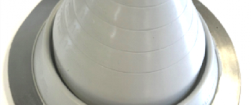 Gray Round EPDM Pipe Flashings for Metal Roofing FBC Approved